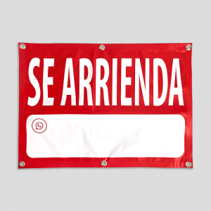 Pendón con Ojetillos "SE ARRIENDA"